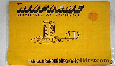 Airframe 1/72 Hansa-Brandenburg W-20 plastic model kit